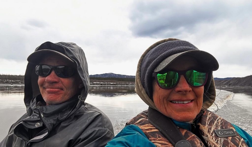 Andy and Denise in Yukon River, Alaska