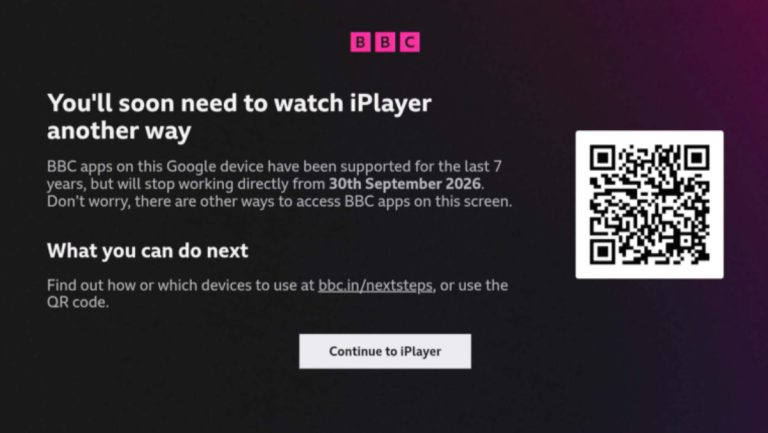 BBC iPlayer unverified devices