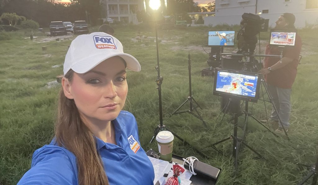 Britta Merwin co-hosts the morning programming at Fox Weather