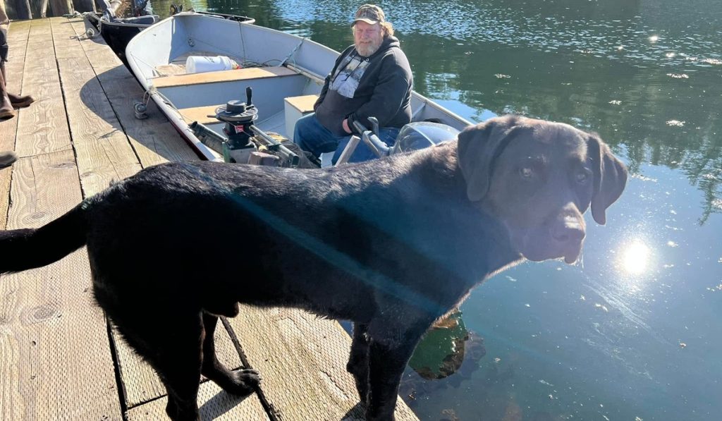 Curly Leach still lives in Port Protection, alongside his loyal dog, Junior