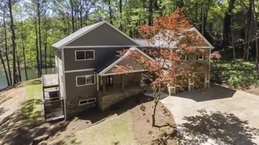 An ariel view of Cynthia Bailey's house is located in Sandy Springs.