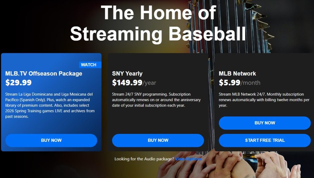 You can purchase a direct-to-consumer SNY subscription on MLB.
