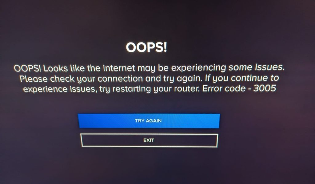 Network issues can cause Paramount+ error code 3005.