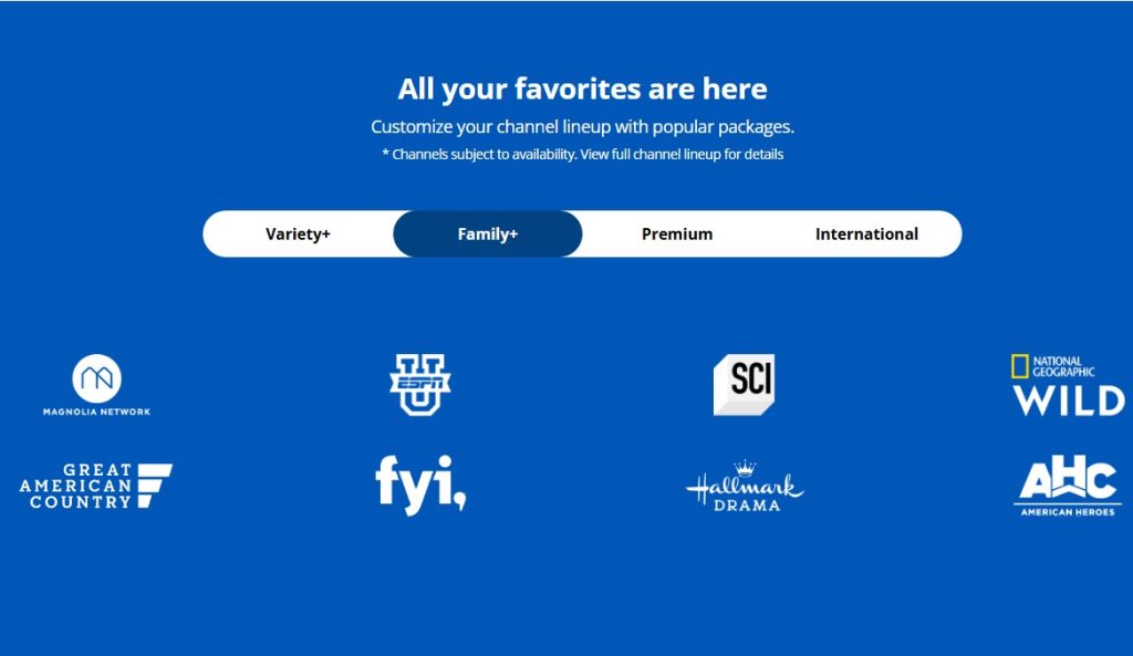 Breezeline has an excellent selection of documentaries and lifestyle channels, including Magnolia Network, Science Channel, Nat Geo Wild, and more.