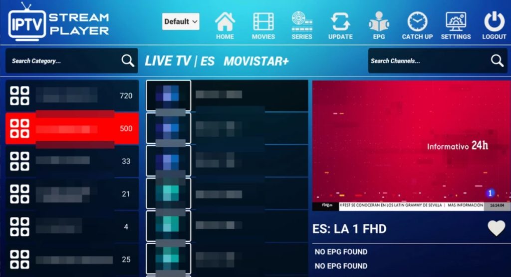 IPTV streaming service