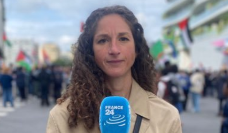 Jade Lévin is a freelance presenter who frequently contributes to France 24. Image: X/@Jade_Levin