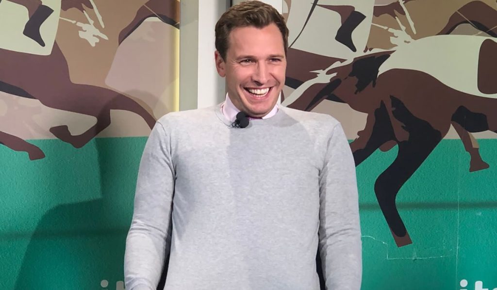 Oli Bell, another prominent ITV sports presenter covering horse racing.