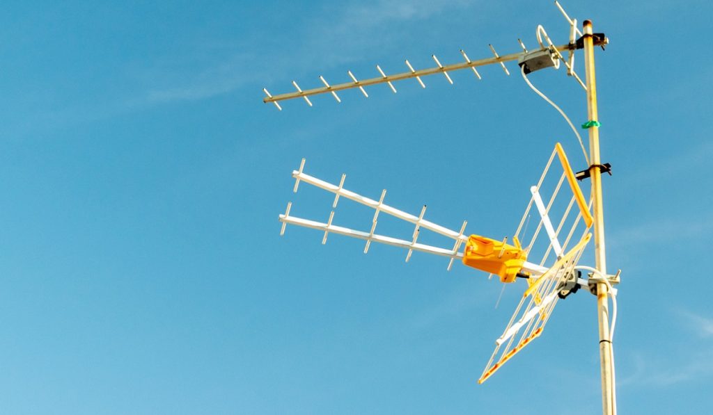 A roof-mounted outdoor TV antenna can enhance reception if your home is far from broadcast towers.