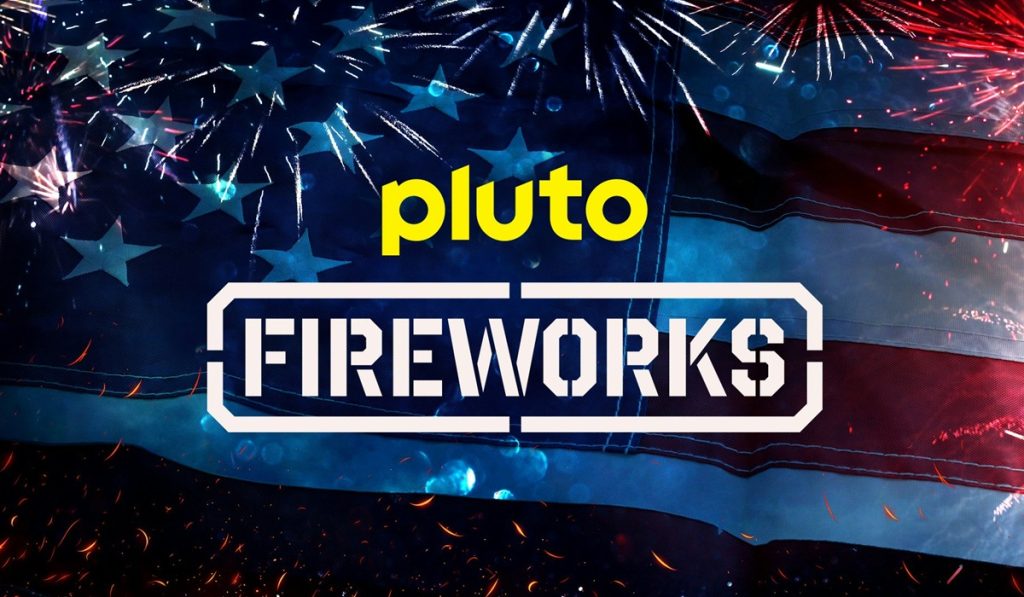 Pluto TV Fireworks, one of the themed linear channels Pluto TV is offering for America's 250th celebration. 