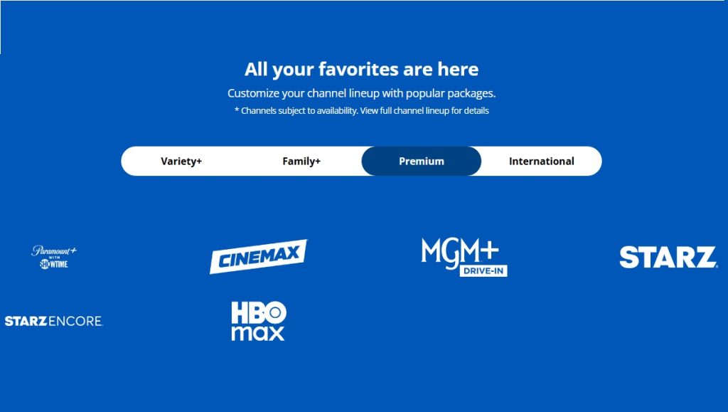 You can personalize your viewing experience with various premium channels available on Breezeline.