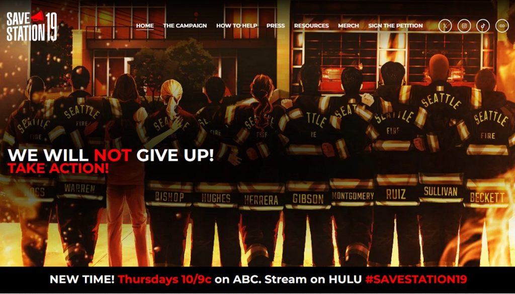 Some fans started a campaign to save Station 19 after the show was cancelled.