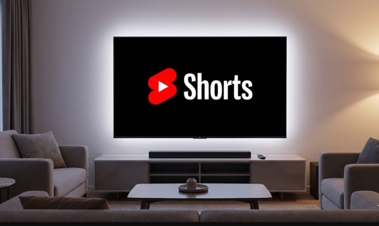 YouTube Shorts logo on a Smart TV