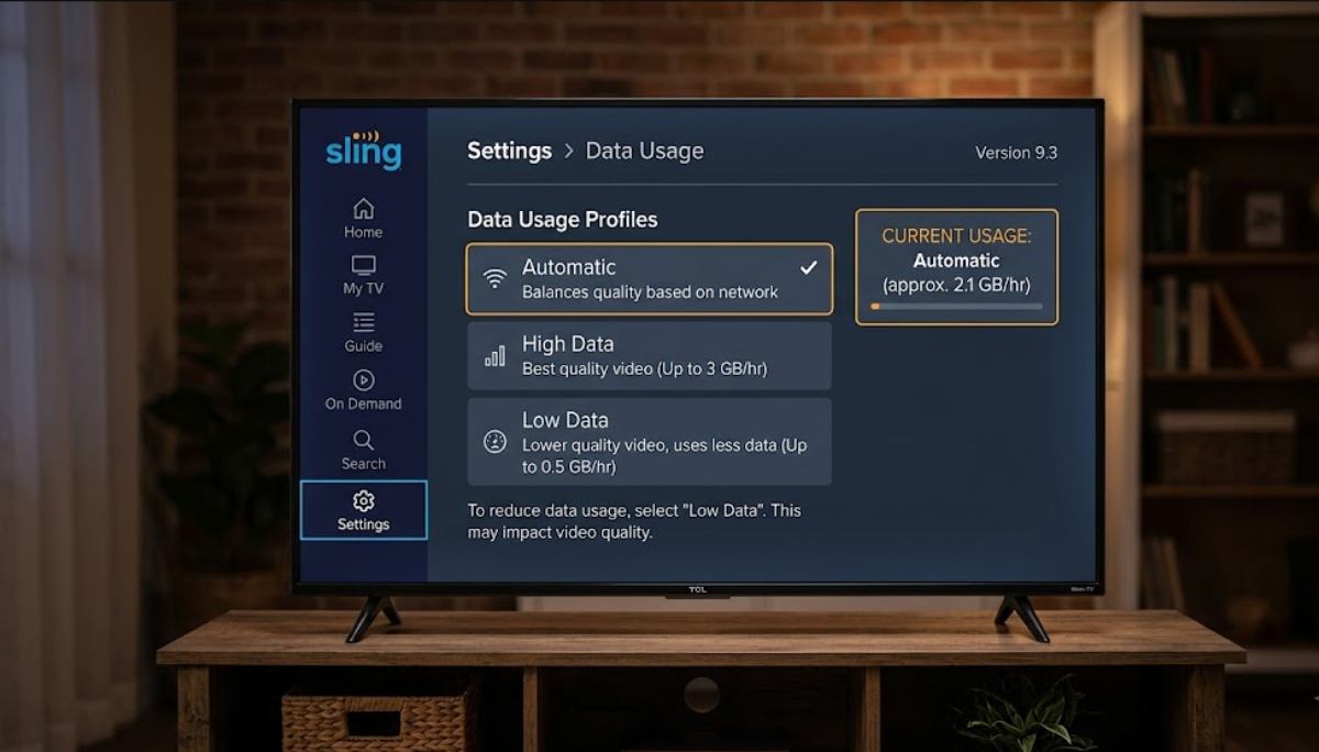 Sling TV high data usage