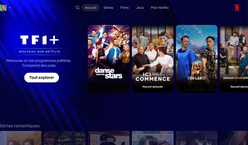 Netflix subscribers in France will gain access to the entire TF1+ catalog of on-demand content. 