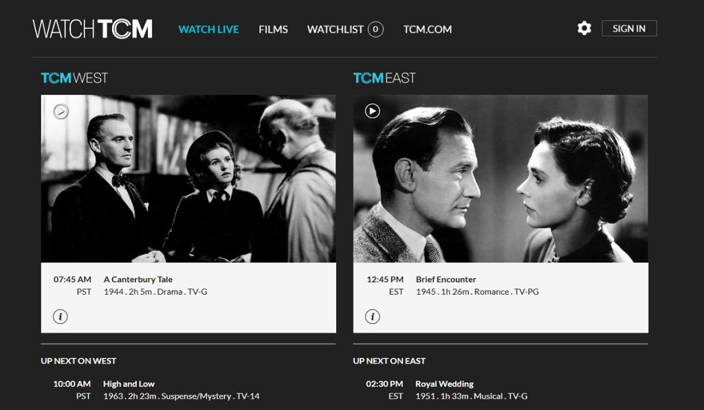 You can access TCM's on-demand content and live TV through the TCM website.