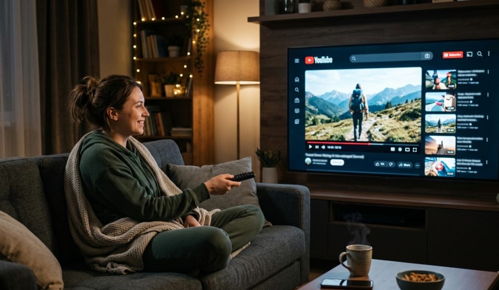 An increasing number of users are watching YouTube on their TVs.