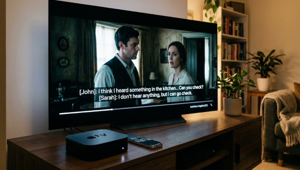Apple 4K TV auto-generated captions