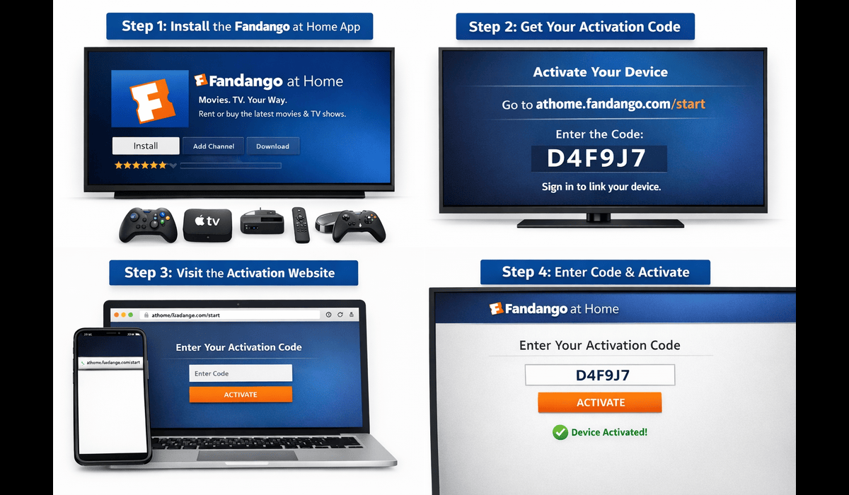 How to activate Fandango on any streaming device - StreamDiag