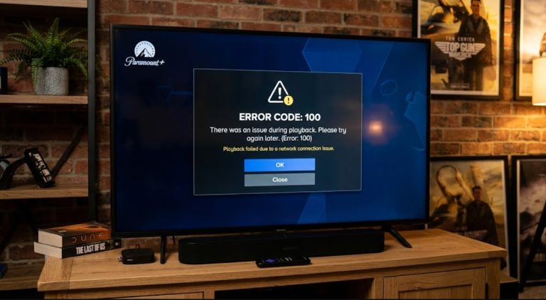 Paramount Plus error code 100