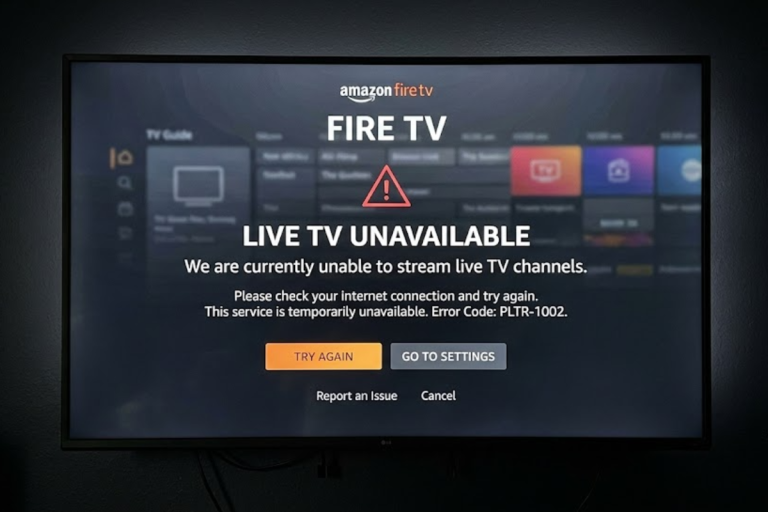 Fire TV Stick Live TV Error