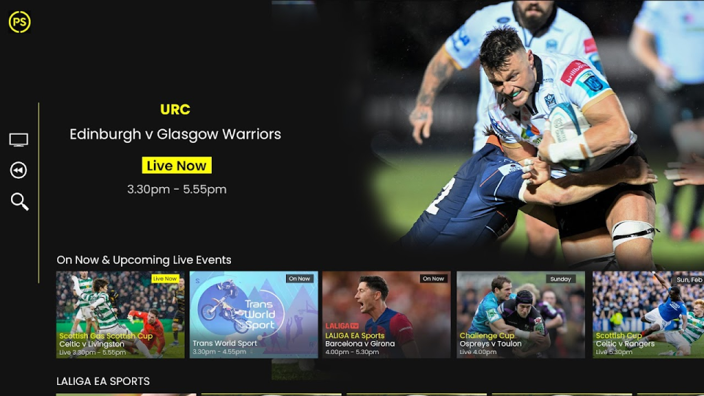 Premier Sports homepage