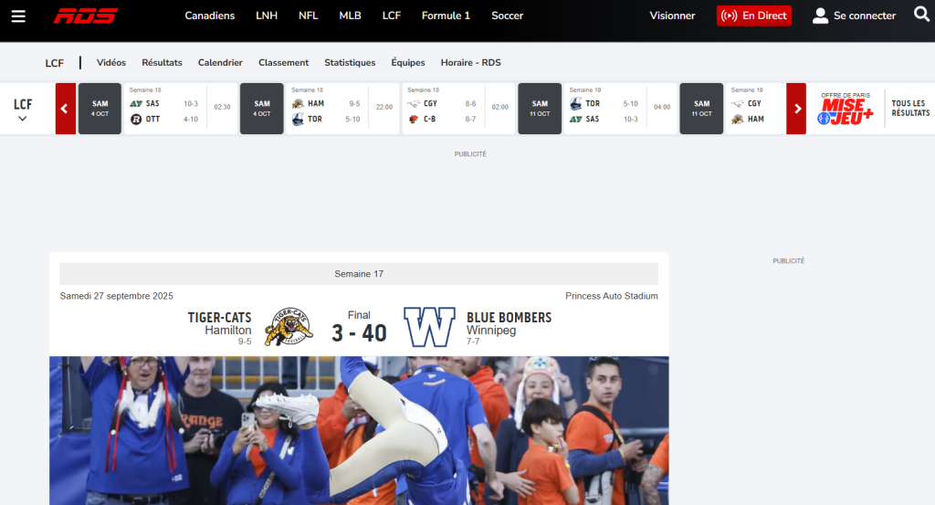 RDS CFL landing page