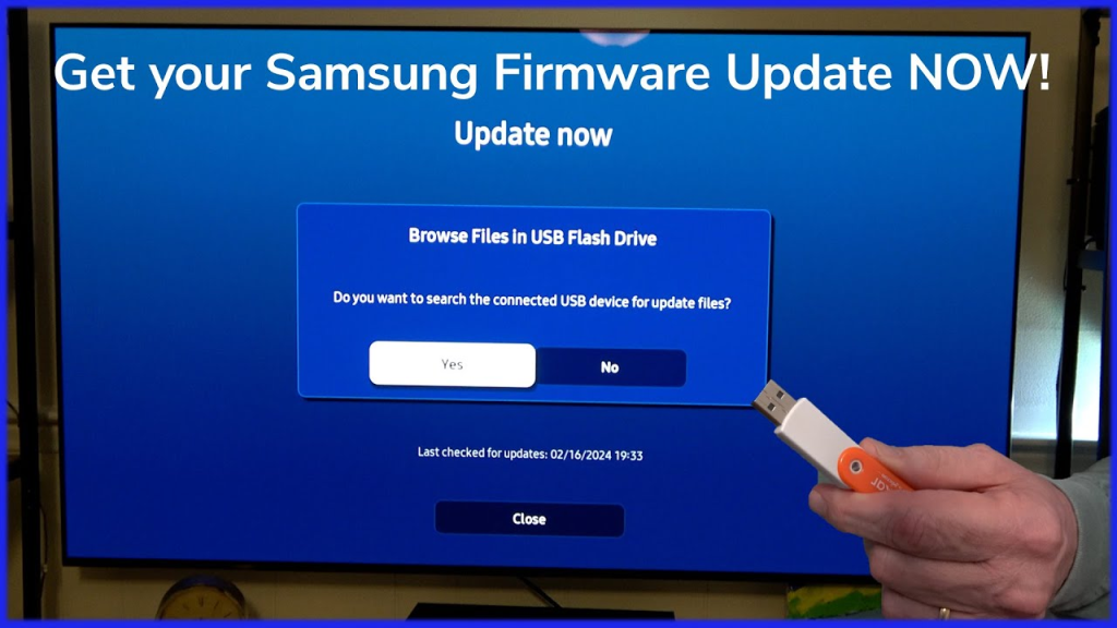 Firmware update using a USB