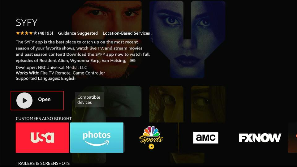 Syfy app on smart tv