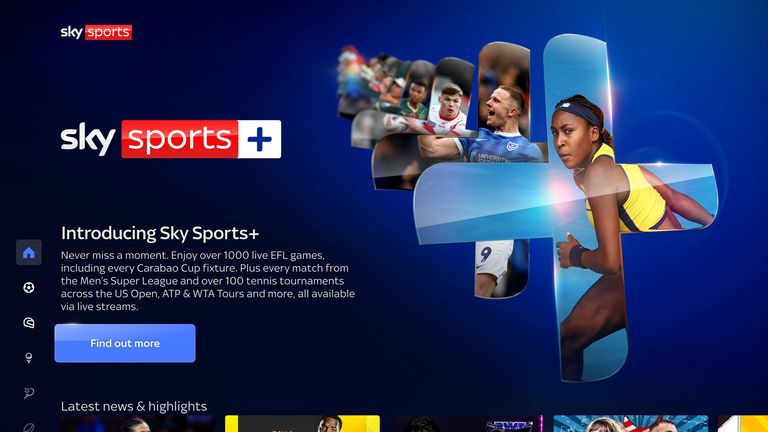 Sky Sports homepage