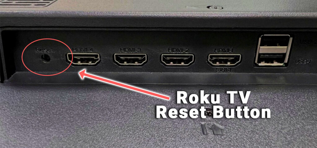 Roku TV reset button