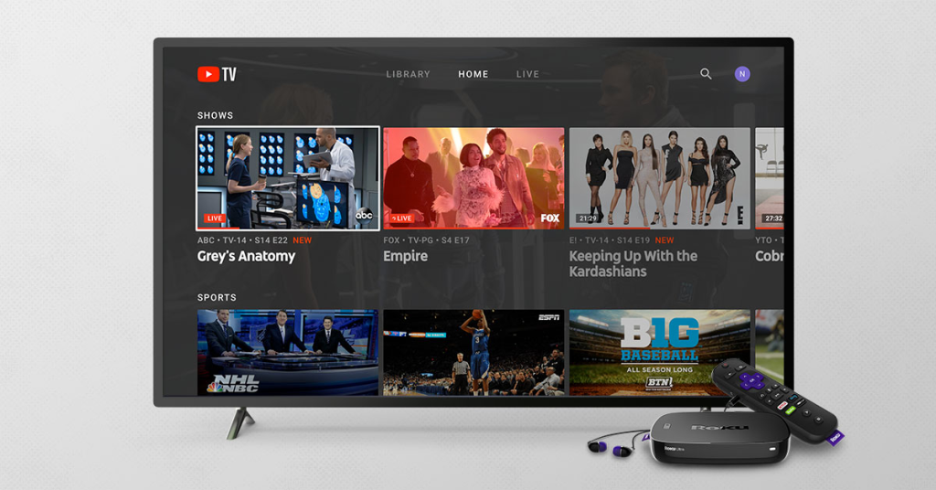 YouTube TV and Roku box