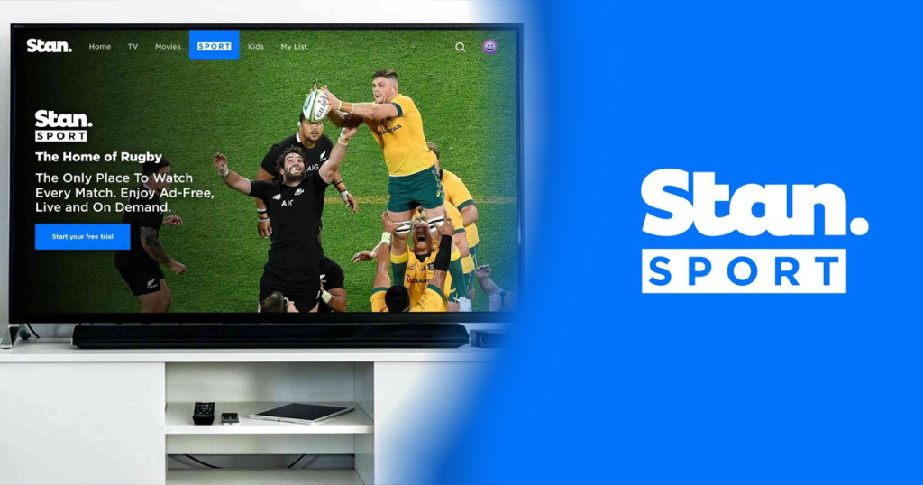 Stan Sport homepage on TV