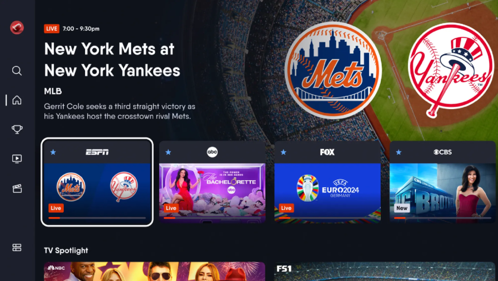 Fubo TV homepage