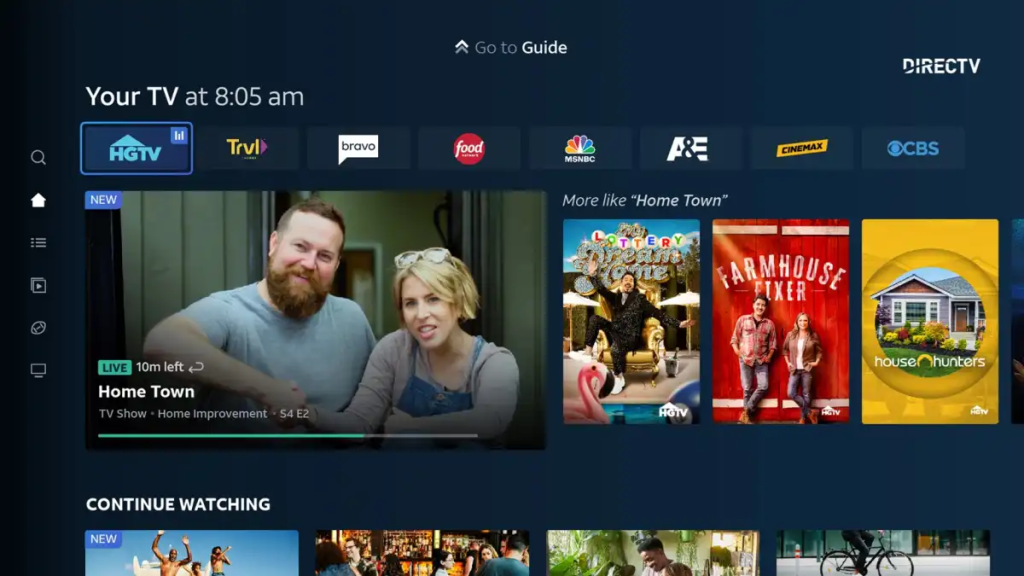 DIRECTV homepage
