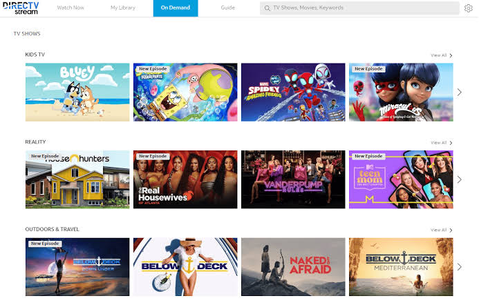 DIRECTV hompage