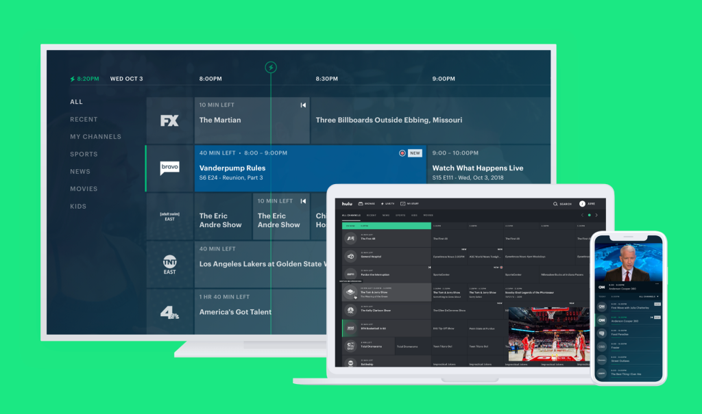 Hulu on diofferent screens