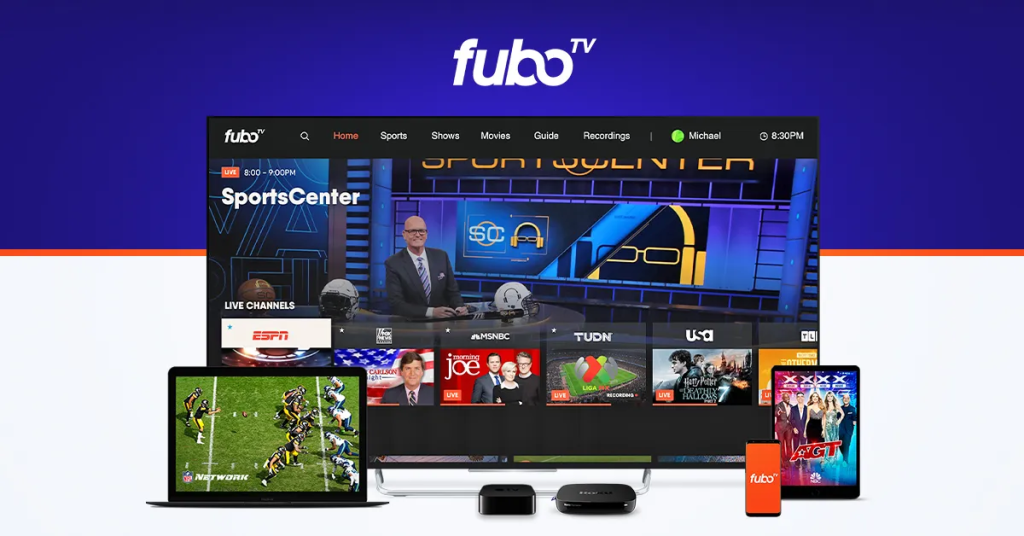 Fubo TV on various devices