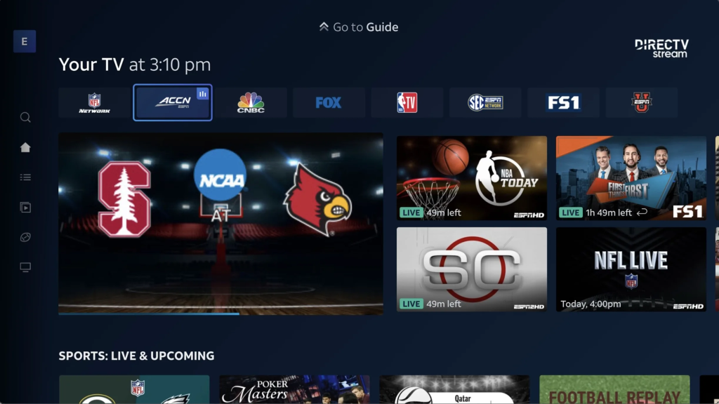 DIRECTV homepage