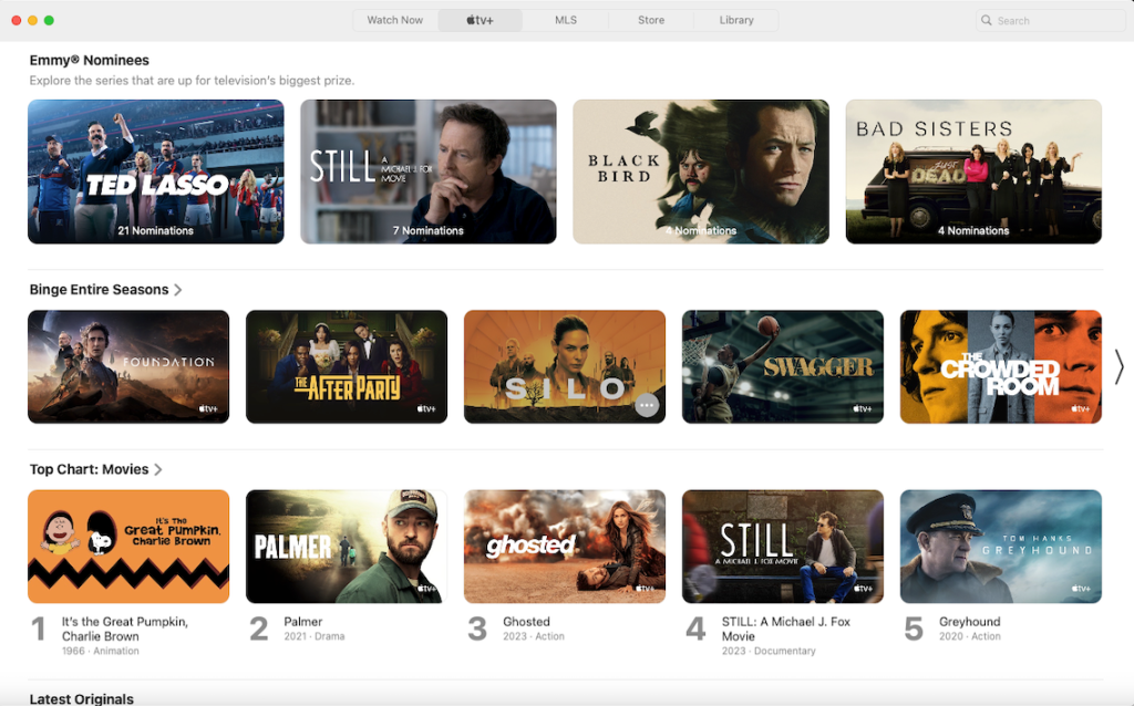 Apple TV+ web