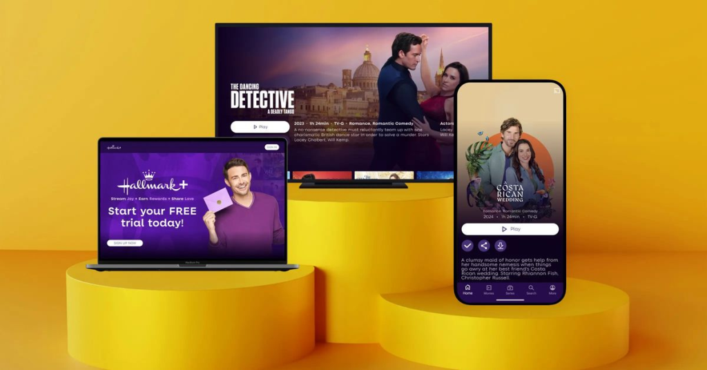 Hallmark+ on several devices