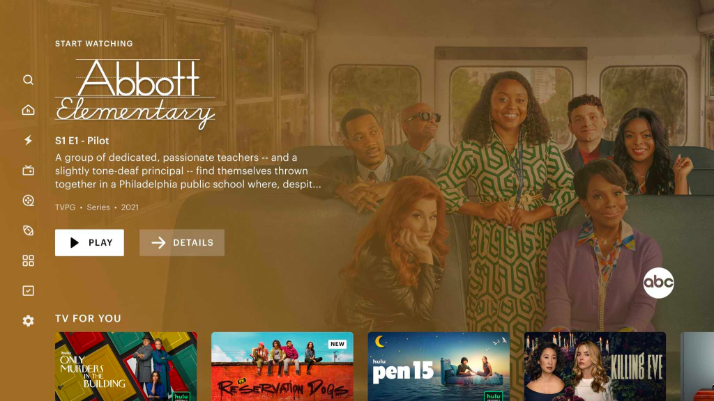Hulu homepage