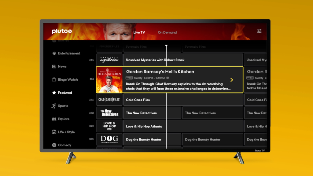 Pluto TV channel list