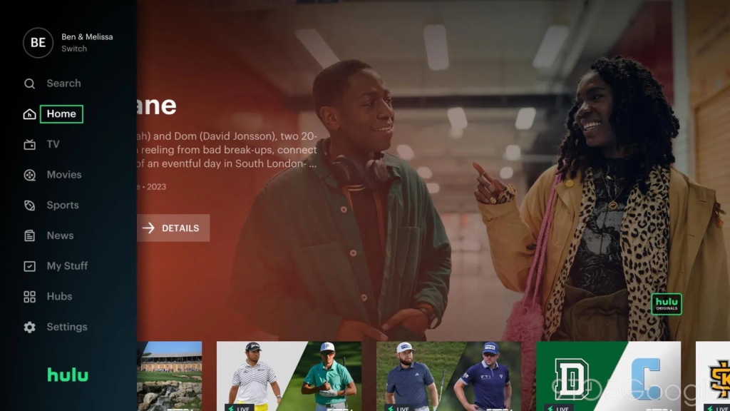 Hulu home