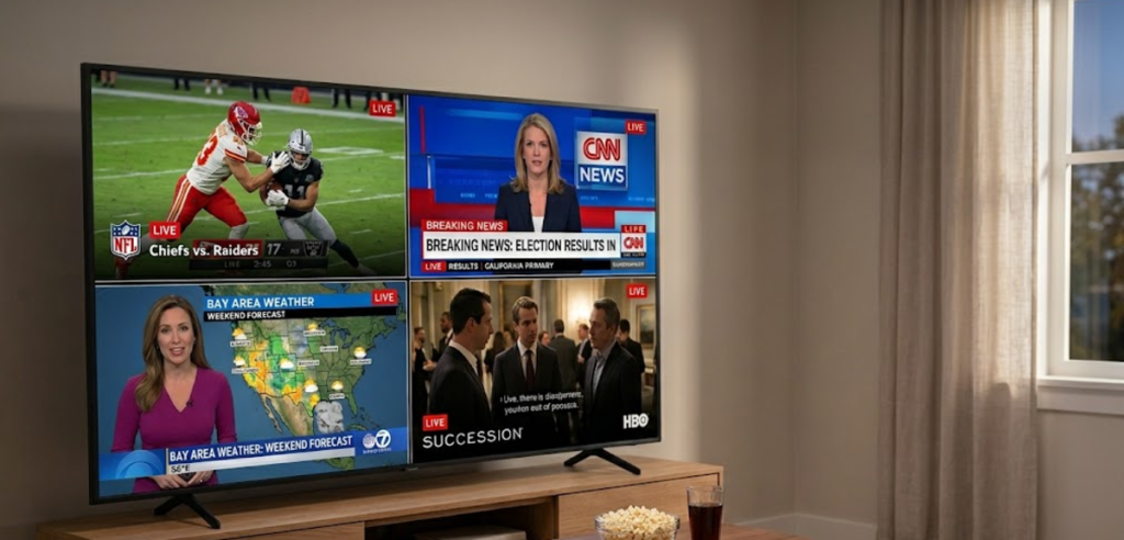 Multiview allows you to watch four livestreams
