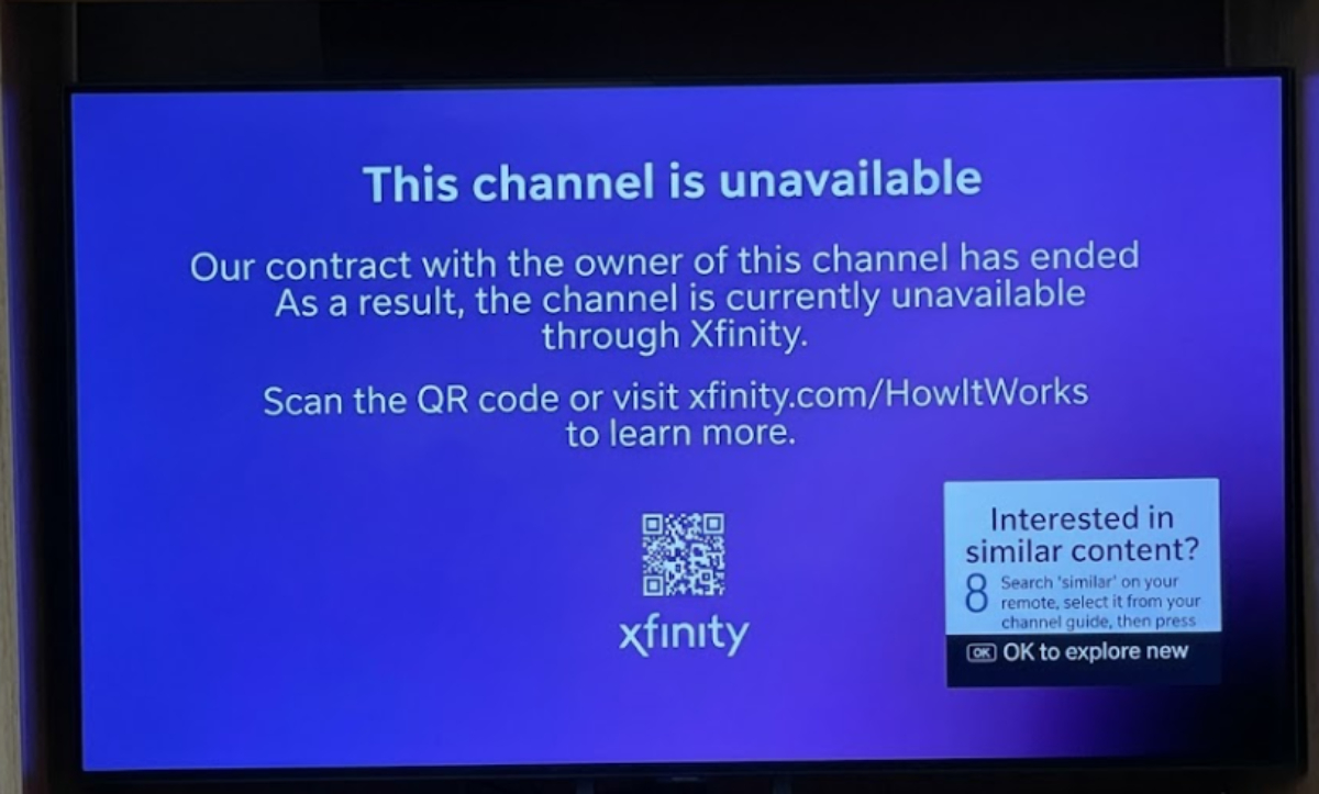 nfl network on xfinity error