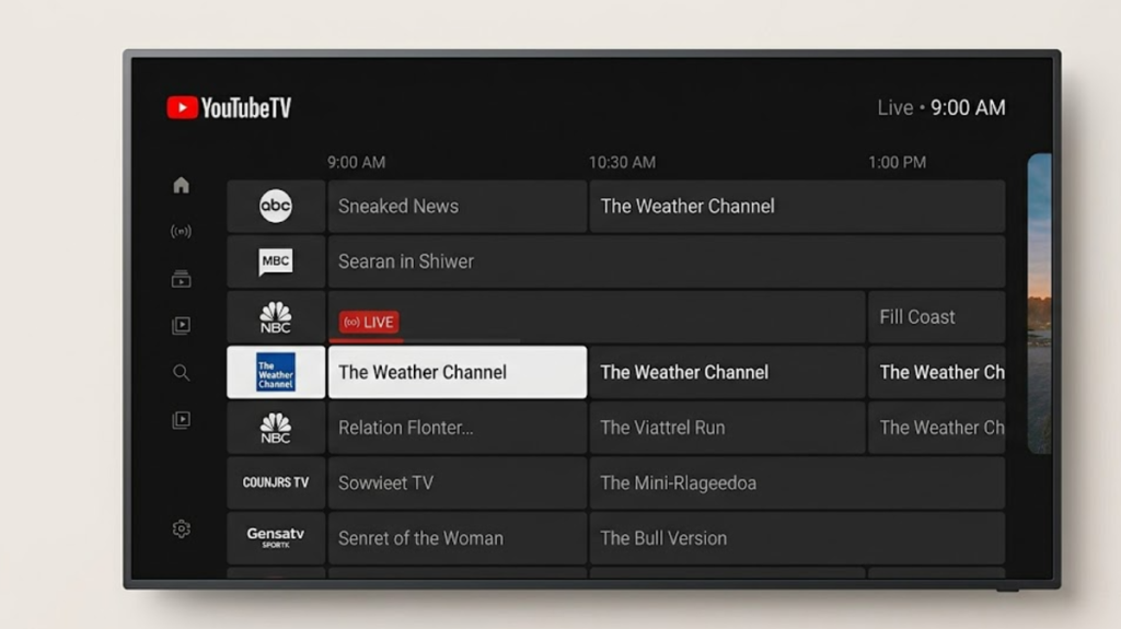 You can access The Weather Channel on YouTube TV